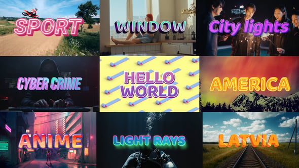 Videohive 56035002 – Video Animation Text Effects