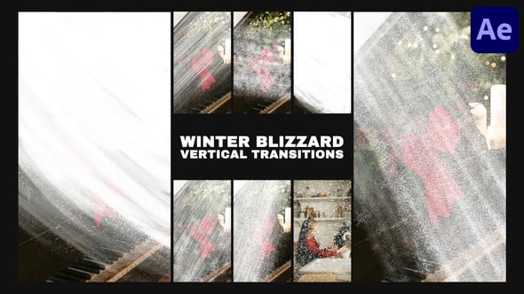 Videohive 56043183 Winter Blizzard Vertical Transitions | After Effects, GFXHive