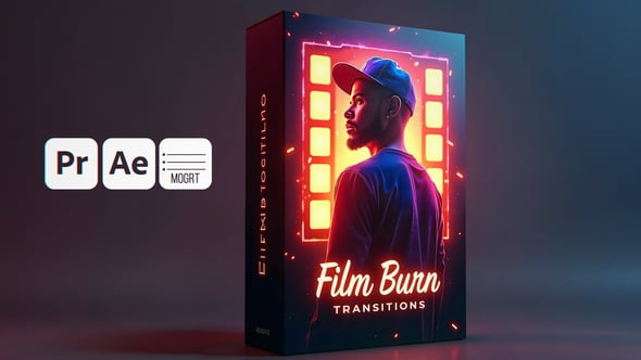 Videohive 56036365 Film Burn Transitions for Stunning Video Editing