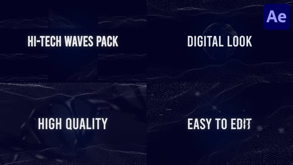 Videohive 56154236 HiTech Waves Pack For After Effects