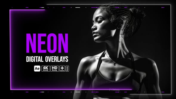 Videohive 56228980 Neon Digital Overlays