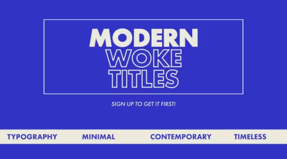 Royal Blue - Minimal Type Motion Graphics Template for Stunning Titles