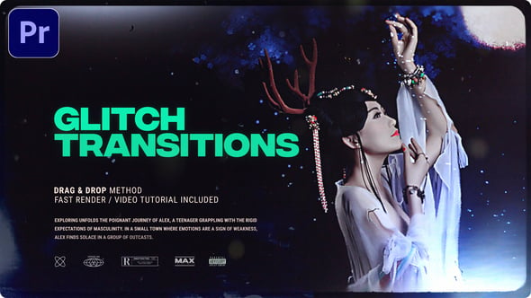 Videohive 56252858 Glitch Transitions