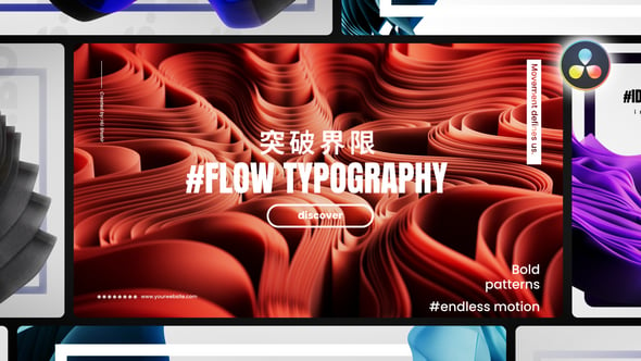 Videohive 56230249 Flow Typography Posters