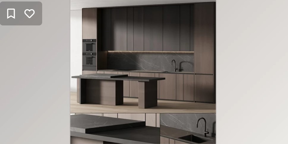 241 Modern Kitchen 14 Minimalist Design with Island 05