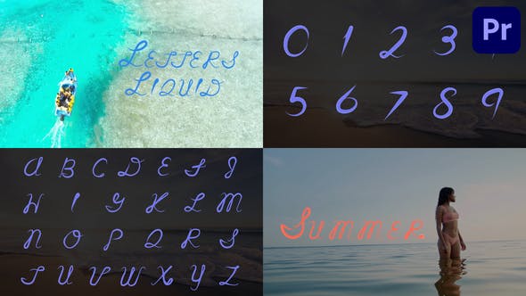 Videohive 50405786 Liquid Letters for Premiere Pro