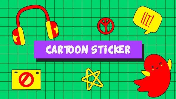 Videohive 47551886 Cartoon Stickers Slideshow