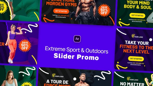 Videohive 46365333: Boost Your Edits with Extreme Sport & Outdoors Slider Promo