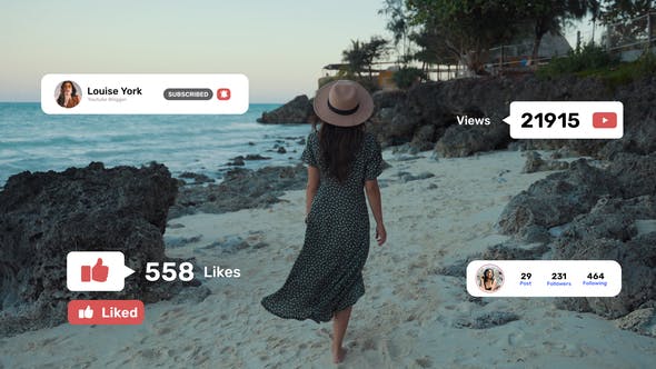 Videohive 46411032: Enhance Your Videos with Social Media Elements