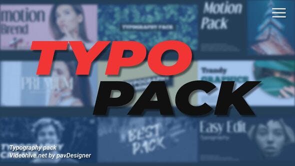 Videohive 50055614 Typography Pack MOGRT