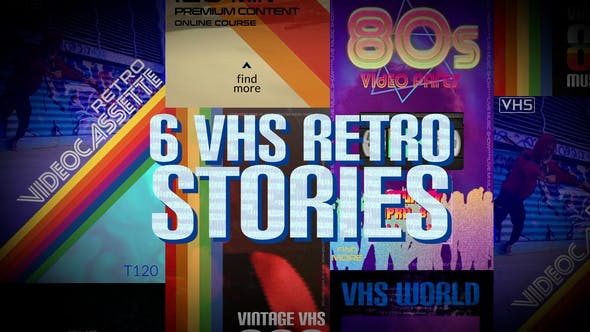 Videohive 44528086: Transform Social Media with VHS Retro Stories