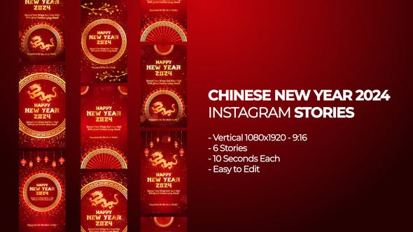 Videohive 50446937: Celebrate Chinese New Year 2024 with Instagram Stories