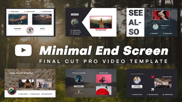 Videohive 50455035 Minimal End Screens for FCPX