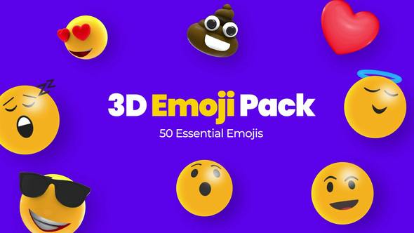 Videohive 50359577 3D Emoji Pack - Add Personality to Your Videos