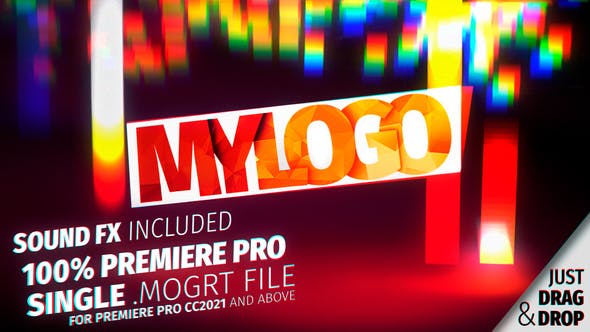 Videohive 37911235 3D Glitch Logo Mogrt for Premiere Pro