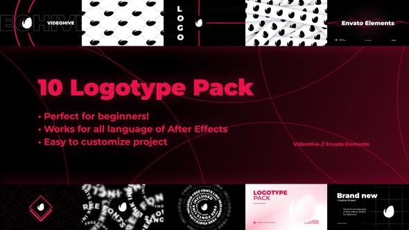 Videohive 41644860 10 Nice Logotype Pack for Premiere Pro