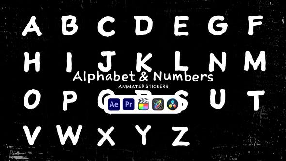 Videohive 50571574 Alphabet Animated Stickers