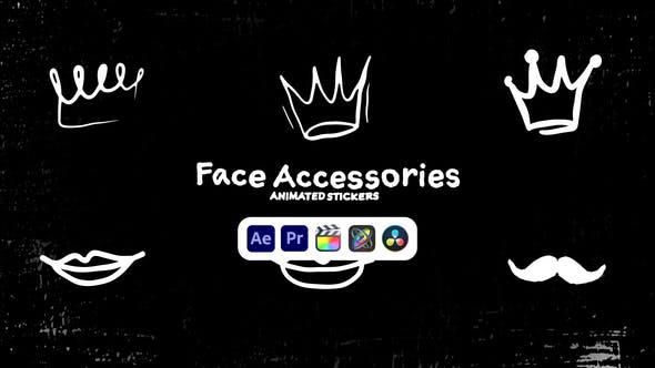 Videohive 50571331 Face Accessories Animated Stickers