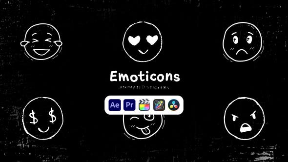 Transform Your Videos with Videohive 50571431 Emoticons Animated Stickers