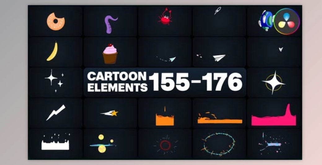 Cartoon Elements for DaVinci Resolve | Unlock Playful Creativity