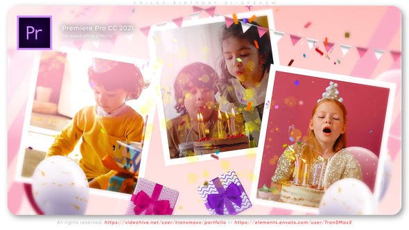 Videohive 46318212 Child’s Birthday Slideshow