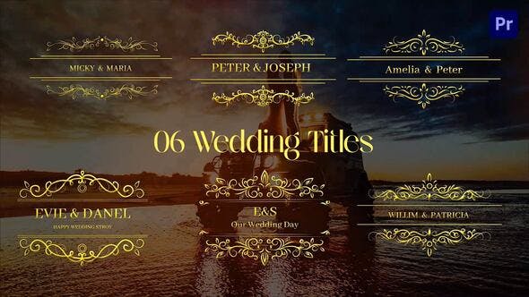 Premiere Pro Template for Wedding Titles from GFXHive