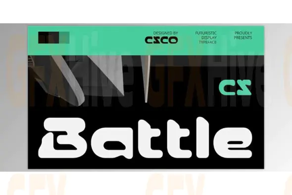 CS Battle – Futuristic Font (Creative Market 291684108)