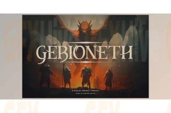 Gebioneth Display Font (Creative Market 291775153)