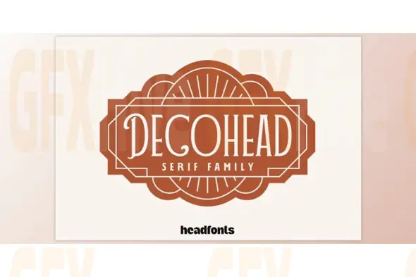 DECOHEAD Serif Elegant Art Deco Font (Creative Market 291803123)