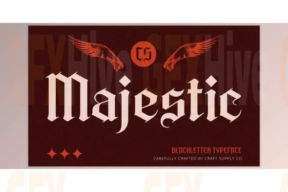 CS Majestic – Blackletter Font Creative Market - 289454376
