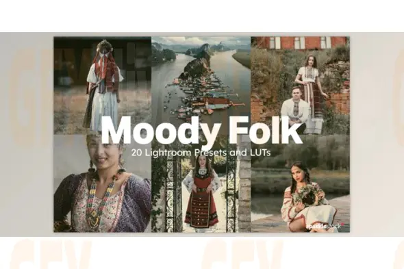 sparklestock - 20 Moody Folk Lightroom Presets and LUTs