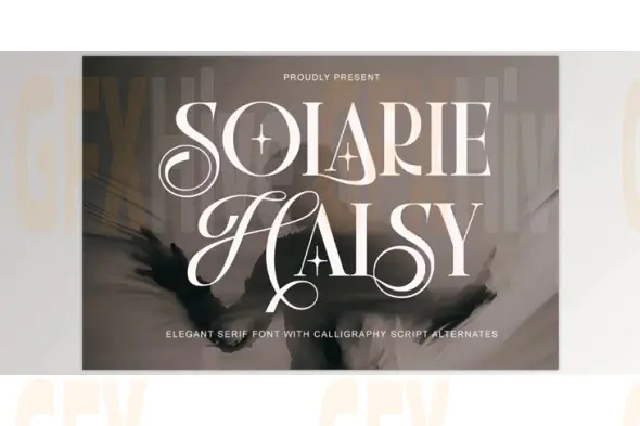 Solarie Halsy - Elegant Serif Font (Creative Market 291800163)