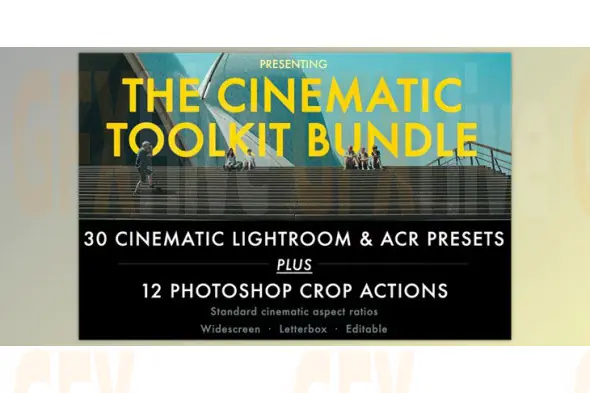 DesignBundles - Cinematic Aspect Ratio PS Action & Lightroom Presets