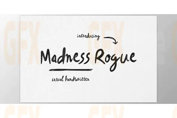 Madness Rogue Casual Handwritten Font (Creative Market 291882182)