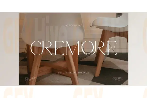 Cremore - Luxury Serif Typeface (Creative Market 291814561)