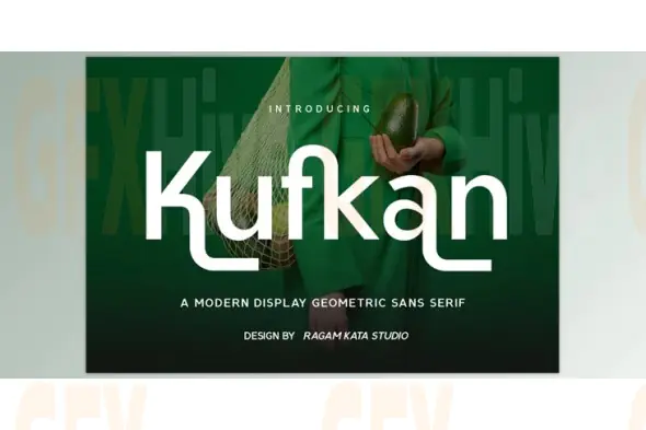 Kufkan Modern Geometric Font (Creative Market 291670626)