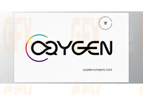 Oqygen - Futuristic Font Logo Brand (Creative Market 291584459)