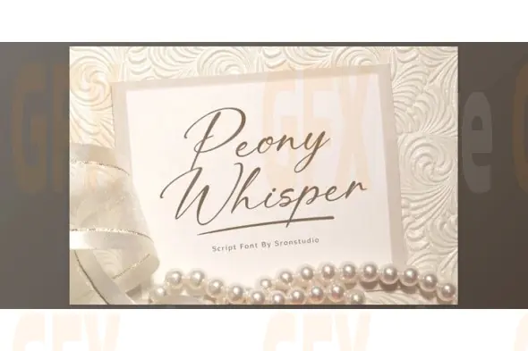 Peony Whisper - Signature Font (Creative Market 291718838)