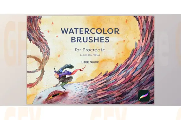 Gumroad - Watercolor Brushes for Procreate - Adilson Farias - Brushes for Procreate