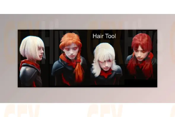 Gumroad - Hair Tool 4.4.0 + Library for Blender
