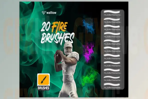 Fire and Smoke Photoshop Brushes (Creative Market 291402557)