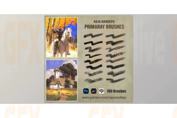 Gumroad - Raja Nandepu - Primary Brushes Raja Nandepu