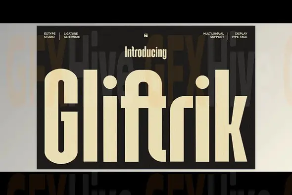 Gliftrik - Condensed San Serif (Creative Market 291605732)
