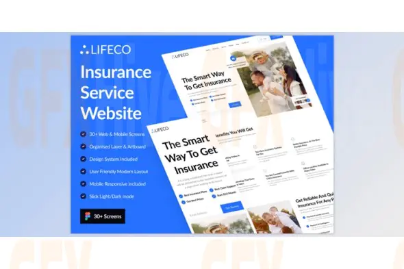 UI8 - LifeCo - Insurance Service Website UI Kit
