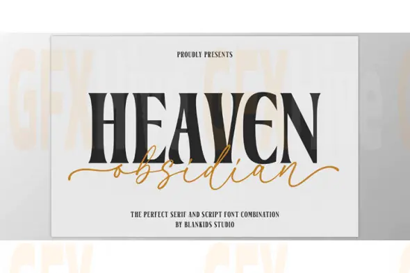 Heaven Obsidian a Perfect font Duo (Creative Market 291620682)