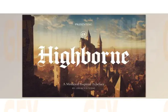 Highborne Medieval Typeface (Creative Market 291808736)