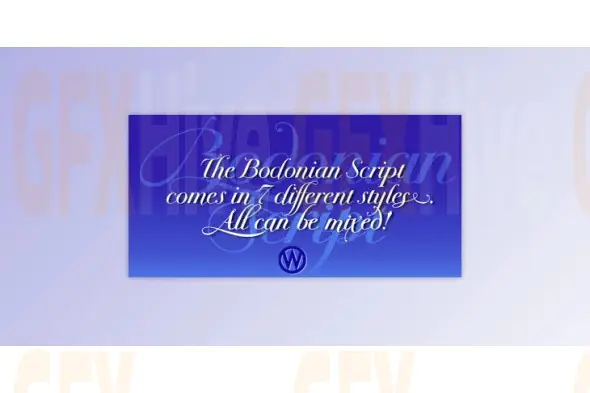 My Fonts - Bodonian Script - Fancy 7 Script Fonts