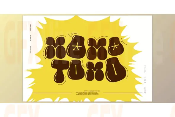 MOMO TOMO - Graffiti Pop Bubble Font (Creative Market 291661497)