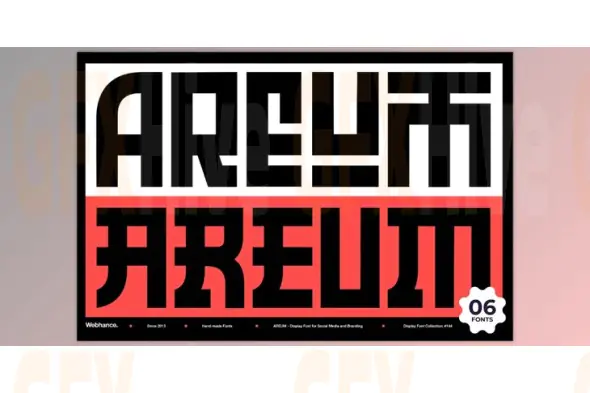 AREUM Display Font (CreativeMarket 291455253)