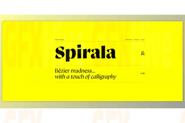 MyFonts - Spirala Display Font Family 8xOTF